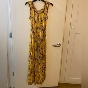 Max Studio Yellow Floral Maxi Dress